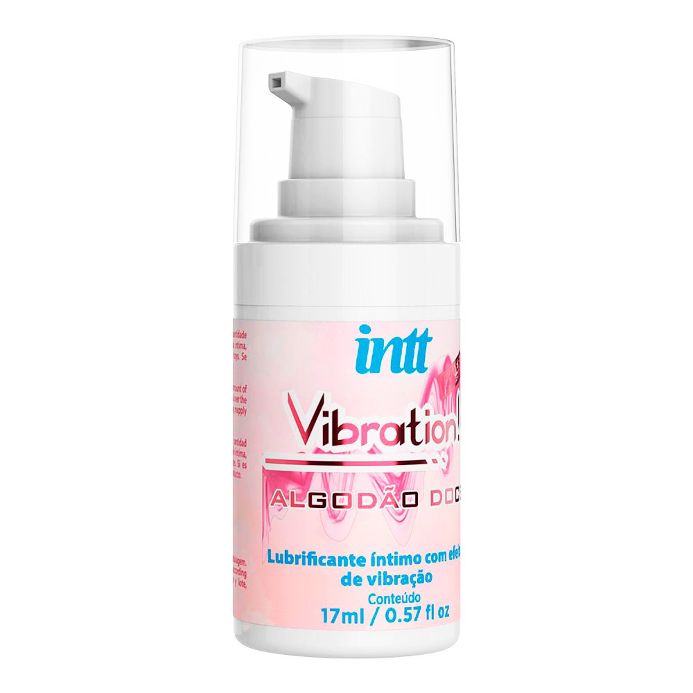 Vibrador Líquido Beijável Vibration Power Algodão Doce 17ml Intt - Imagem 2