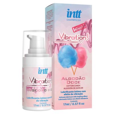 Vibrador Líquido Beijável Vibration Power Algodão Doce 17ml Intt