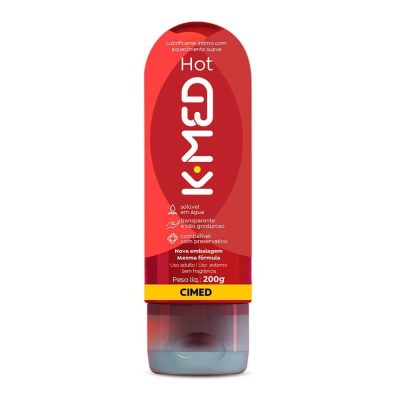 Lubrificante K-MED Hot 200ml - Gel com efeito de calor