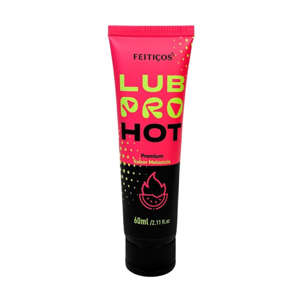 Lubpro hot Premium lubrificante efeito quente com sabor melancia 60ml feitiços aromáticos