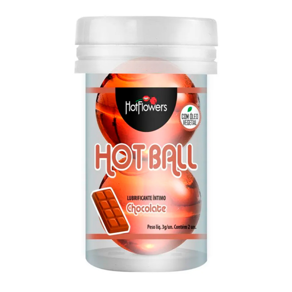 Bolinha Hot Ball Beija Muito Dupla Chocolate - Com Óleo de Girassol