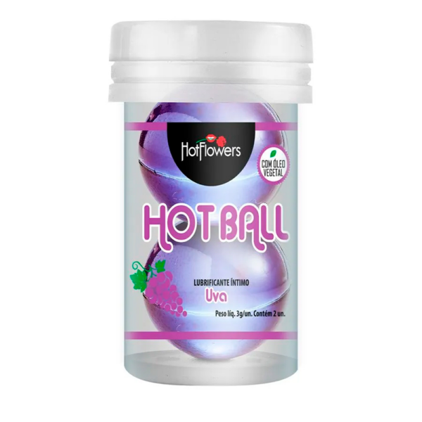 Bolinha Hot Ball Beija Muito Dupla Uva - Com Óleo de Girassol