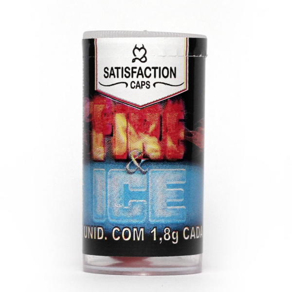 Fire & ice bolinha com óleo para massagem esquenta e esfria 3 unidades satisfaction caps