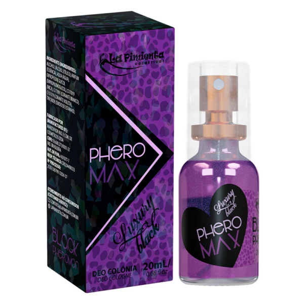 Perfume Phero-Max Luxury Black Deo colônia com feromônio feminino 20Ml