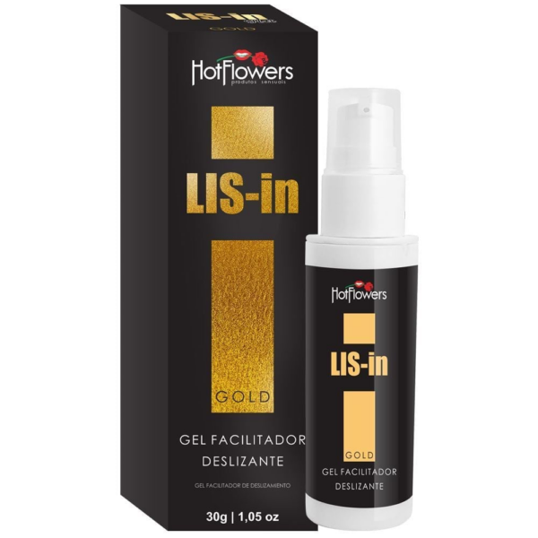 Lis-in hot gold Gel facilitador para sexo anal - Hot flowers 30g