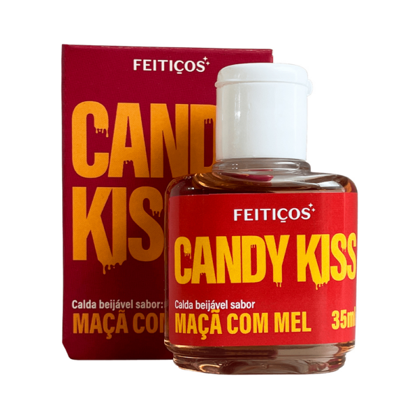 Candy kiss Calda beijável para sexo oral Sabor Maçã com Mel - Feitiços aromáticos 35ml