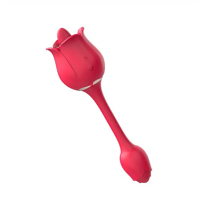 Vibrador de ponto g em formato de rosa com estimulador de língua, 9 modos de vibração e recarregável S-hande Rose pro 5 - Imagem 3