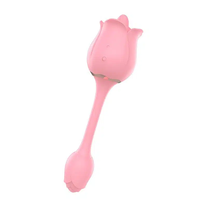 Vibrador de ponto g em formato de rosa com estimulador de língua, 9 modos de vibração e recarregável S-hande Rose pro 5 - Imagem 5