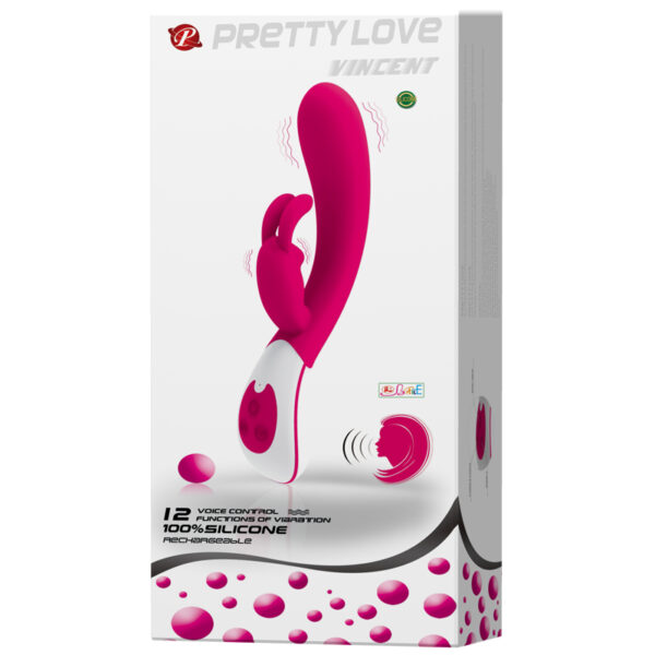 Vibrador com estimulador de clitóris coelho - Vincent Pretty love - Image 6