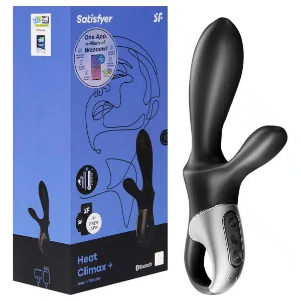 Vibrador Estimulador Anal em Silicone com 12 Modos de Vibração Função Aquecimento App Interativo - Satisfyer Heat Climax - Imagem 10