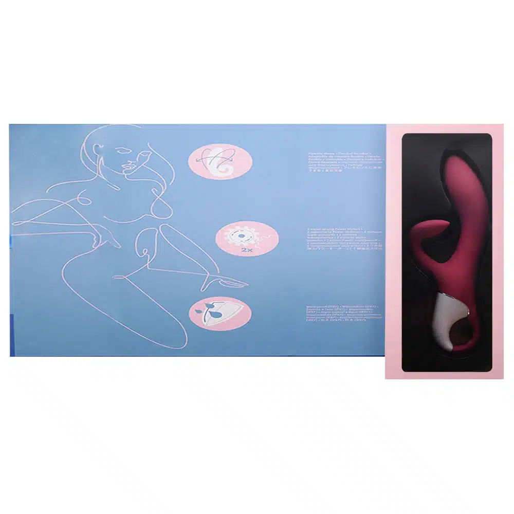 Satisfyer embrace me vermelho Vibrador estimulador de clitóris e ponto g com motor duplo 12 modos de vibrações potentes  Imagem 5