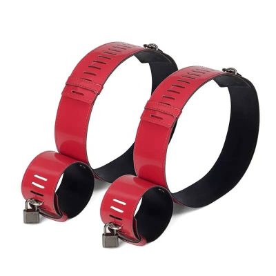 Alternative view of Fetiche playgirl - imobilizador de pernas e pulso com cadeado | cor: vermelho