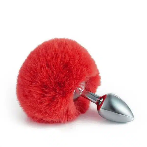 Kit plug pompom, com tiara de orelhas, grampos em metal para seios e gargantilha - Imagem 2