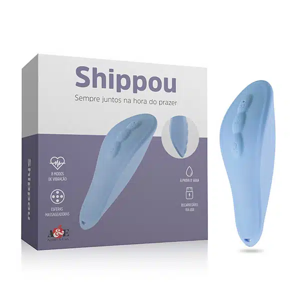 Shippou - Estimulador clitoriano recarregável em silicone com 8 modos de vibração e esferas massageadoras