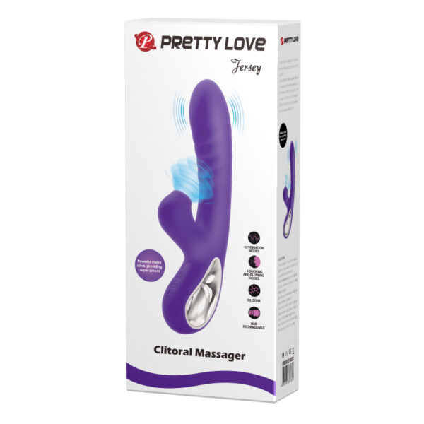 Pretty love Jersey - Vibrador de ponto g com 12 modos de vibração e estimulador clitoriano com 4 modos de pulsação - Image 3