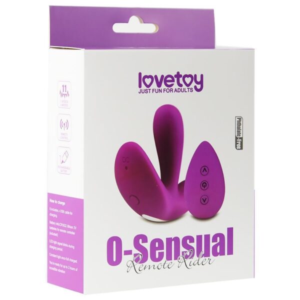 Lovetoy 0 - Sensual remote rider - Vibrador estimulador de ponto g e clitóris 11 modos de vibração com controle sem fio - Image 9