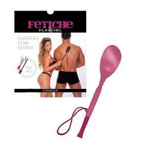 Chibata Em Couro Rosa 30cm