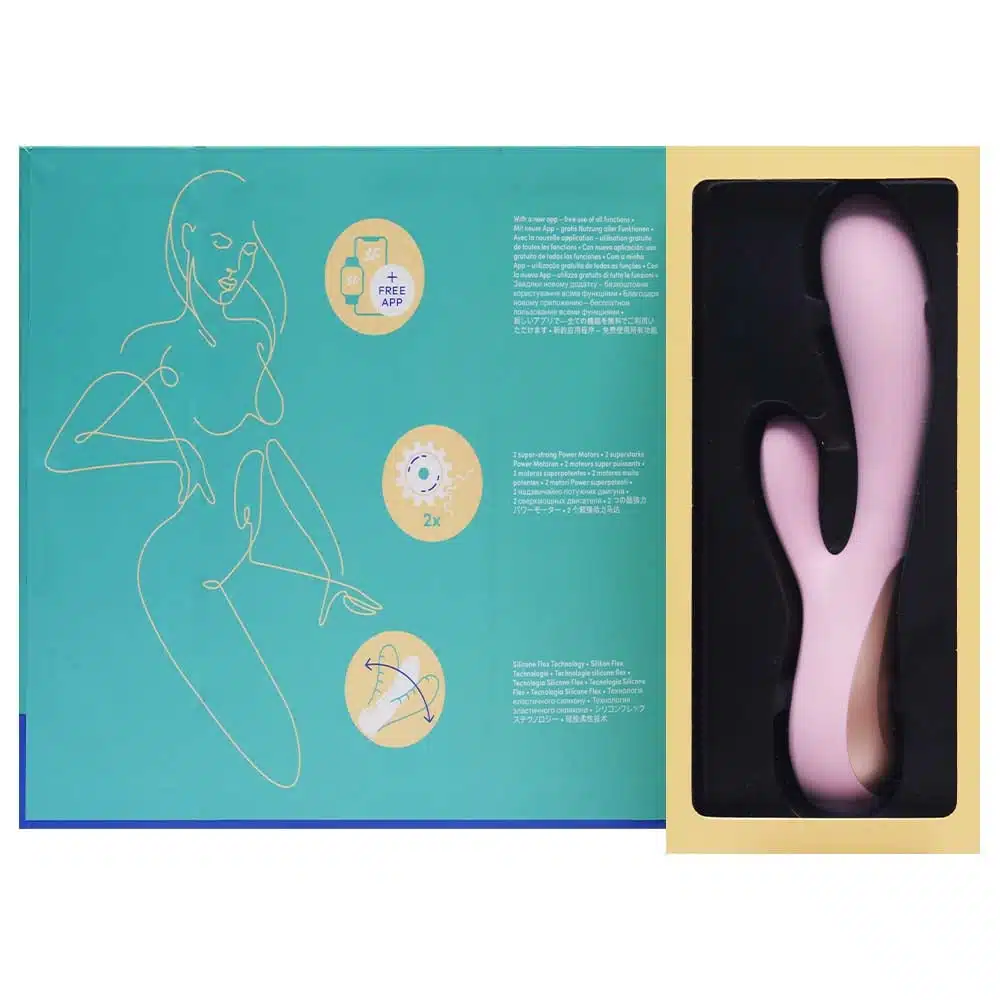 Satisfyer mono flex  Estimulador clitoriano e de ponto g feito em silicone flexível e controle via aplicativo | Rosa  Imagem 4