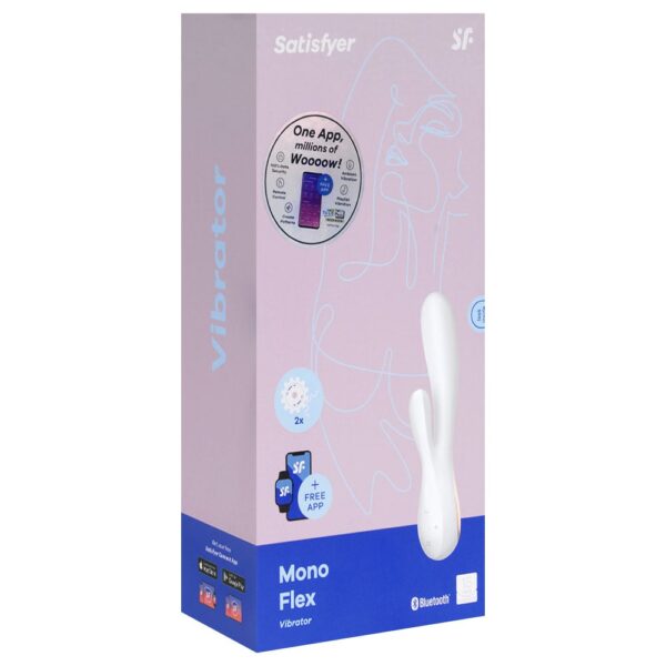 Satisfyer mono flex - Estimulador clitoriano e de ponto g feito em silicone flexível e controle via aplicativo | Branco - Image 5