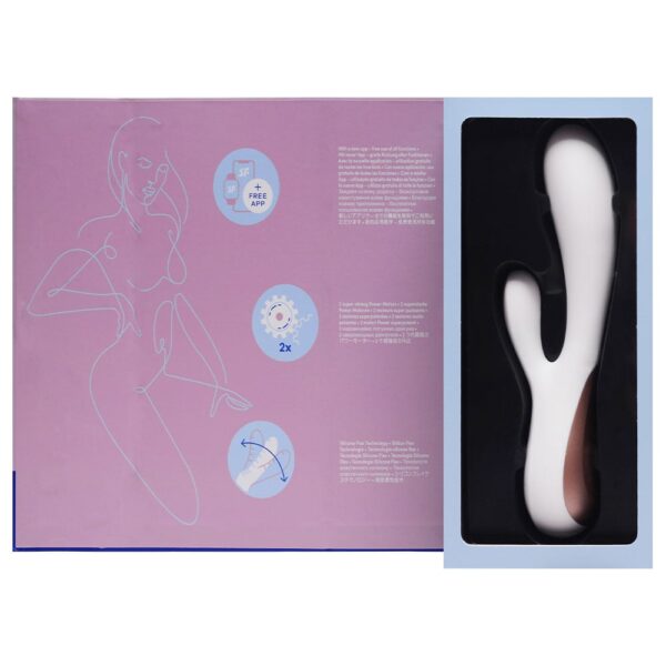 Satisfyer mono flex - Estimulador clitoriano e de ponto g feito em silicone flexível e controle via aplicativo | Branco - Image 4