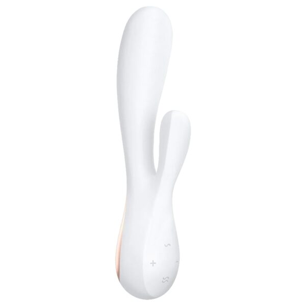 Satisfyer mono flex - Estimulador clitoriano e de ponto g feito em silicone flexível e controle via aplicativo | Branco - Image 2