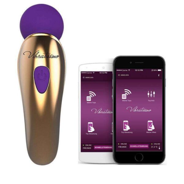 Vibratissimo little want - Vibrador massageador recarregável em silicone com aplicativo e certificação ipx4