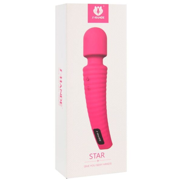 S-hande star - Vibrador massageador recarregável com 9 modos de vibração - 20 x 4 cm | cor: Roxo - Image 6