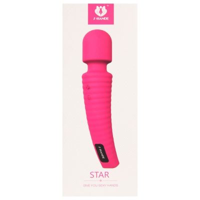S-hande star - Vibrador massageador recarregável com 9 modos de vibração - 20 x 4 cm | cor: Roxo 13 15185741599 si5788 roxo 06