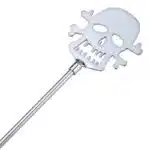 Spanking paddle - Chibata caveira feita em aço com cabo anatômico - 41 cm - Imagem 3