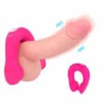 S hande song rct - Massageador de testículos a prova d'água com 9 modos de vibração e controle remoto sem fio - 9,3 x 3,