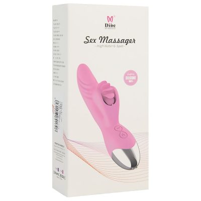 Dibe sex massager - Vibrador estimulador de ponto g e clítoris com efeito simulador de sexo oral com línguas giratóri 13 15186620910 6056 rosa 07