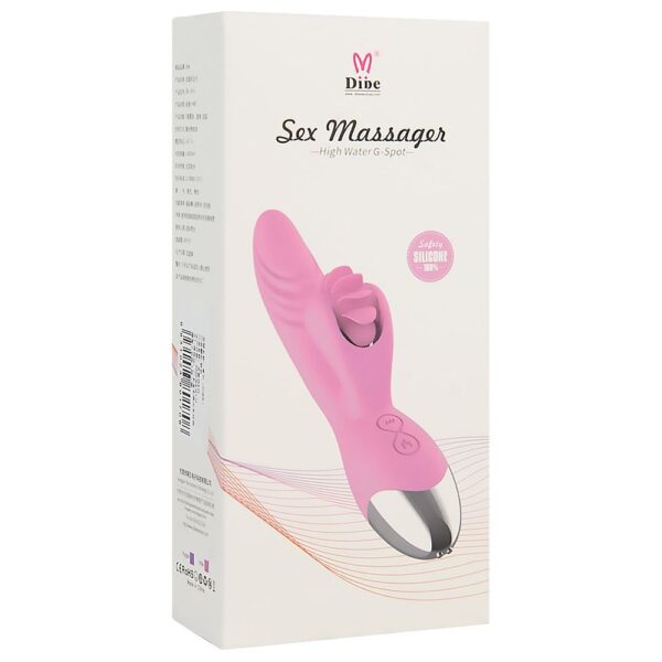 Dibe sex massager - Vibrador estimulador de ponto g e clítoris com efeito simulador de sexo oral com línguas giratóri - Image 7