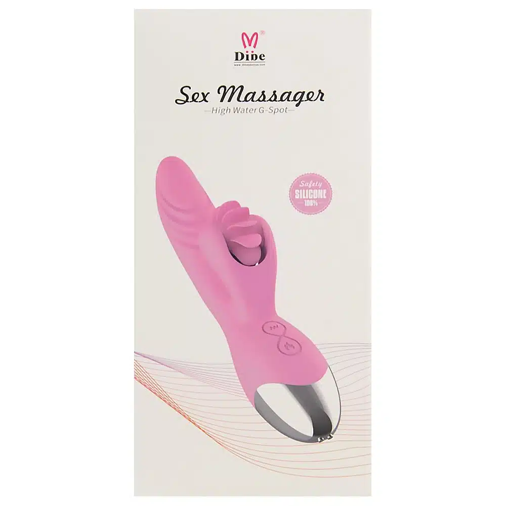 Dibe sex massager  Vibrador estimulador de ponto g e clítoris com efeito simulador de sexo oral com línguas giratóri  Imagem 6