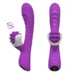 vibrador ponto g recarregável com 9 modos de vibração e língua estimuladora - Nymph - Imagem 8