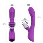 vibrador ponto g recarregável com 9 modos de vibração e língua estimuladora - Nymph - Imagem 7