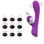 vibrador ponto g recarregável com 9 modos de vibração e língua estimuladora - Nymph - Imagem 10