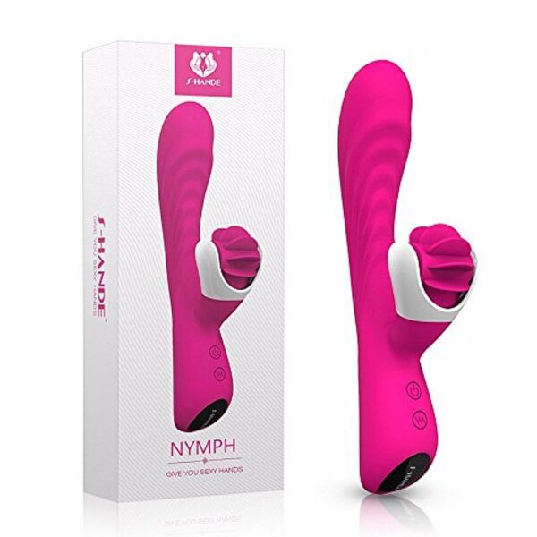 vibrador ponto g recarregável com 9 modos de vibração e língua estimuladora - Nymph - Image 2