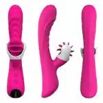 vibrador ponto g recarregável com 9 modos de vibração e língua estimuladora - Nymph - Imagem 11