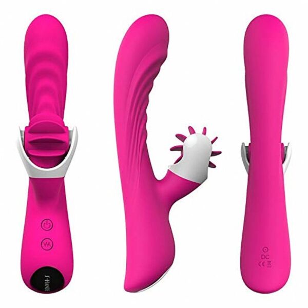 vibrador ponto g recarregável com 9 modos de vibração e língua estimuladora - Nymph - Image 11