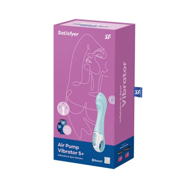 Vibrador de ponto G Satisfyer Air Pump Vibrator 5+ Azul - Image 5