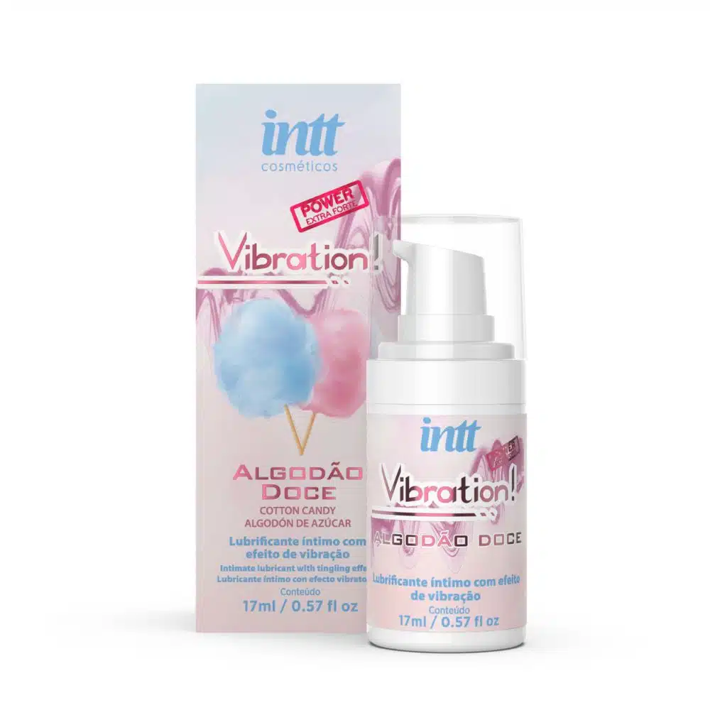 Kit doce prazer com gel beijável com sabor de algodão doce e gel eletrizante unissex  intt cosméticos  Imagem 3
