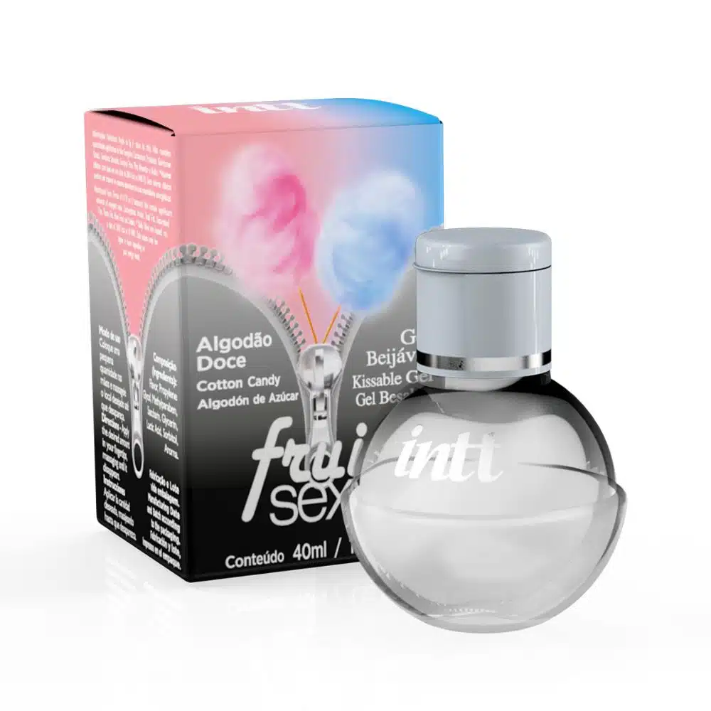 Kit doce prazer com gel beijável com sabor de algodão doce e gel eletrizante unissex  intt cosméticos  Imagem 4