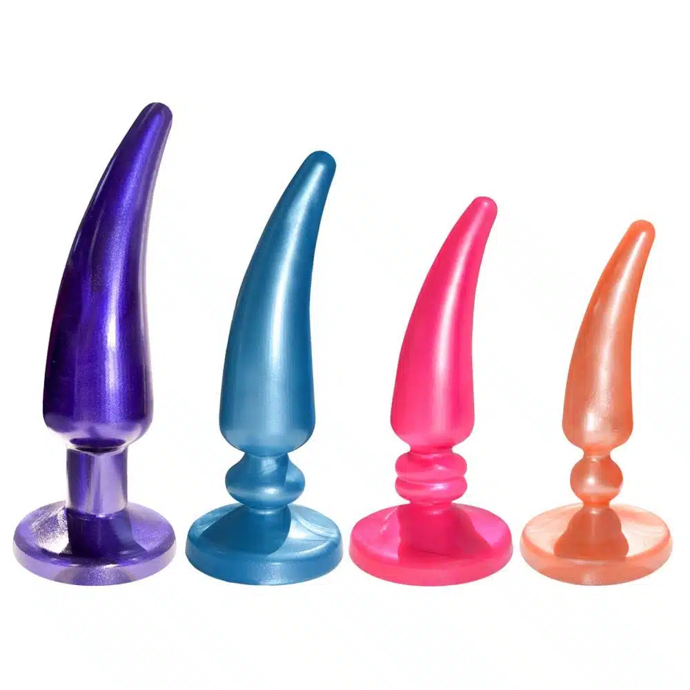 Dilatadores anais  kit de 4 dilatadores anais com cores e tamanhos diferentes feito em laprene gelfex  Sexy fantasy