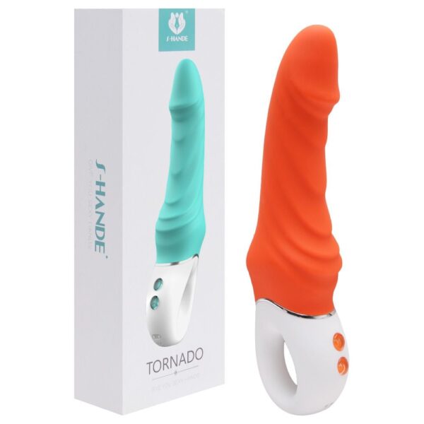 Vibrador de ponto g em silicone com glande, recarregável e 9 modos de vibração - S-hande Tornado - Image 3