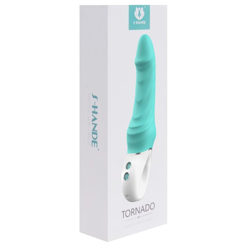 Vibrador de ponto g em silicone com glande, recarregável e 9 modos de vibração - S-hande Tornado - Imagem 17