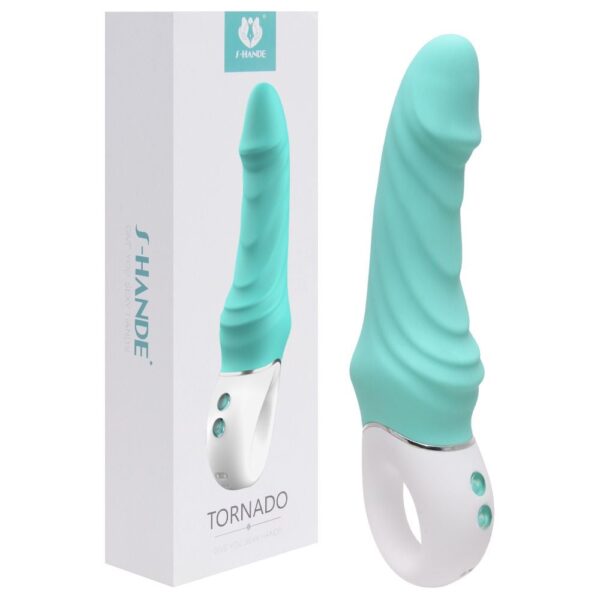 Vibrador de ponto g em silicone com glande, recarregável e 9 modos de vibração - S-hande Tornado - Image 10