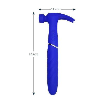 Vibrador de ponto g e clitóris em silicone no formato de martelo com motor duplo, 21 modos de vibração - Sweet Hammer 17 15233782435 20515 4