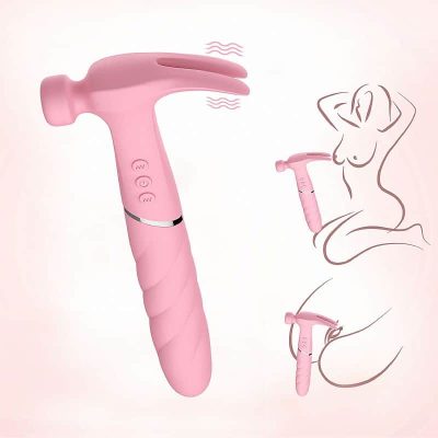 Vibrador de ponto g e clitóris em silicone no formato de martelo com motor duplo, 21 modos de vibração - Sweet Hammer 16 15233782509 20516 4