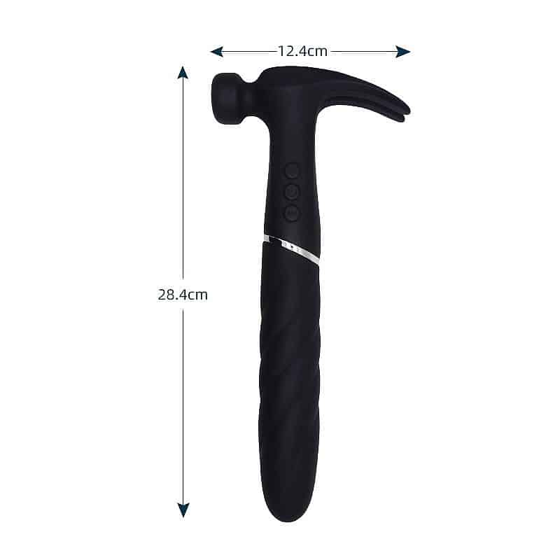 Vibrador de ponto g e clitóris em silicone no formato de martelo com motor duplo, 21 modos de vibração - Sweet Hammer 5 Vibrador de ponto g e clitóris em silicone no formato de martelo com motor duplo, 21 modos de vibração - Sweet Hammer - Imagem 5