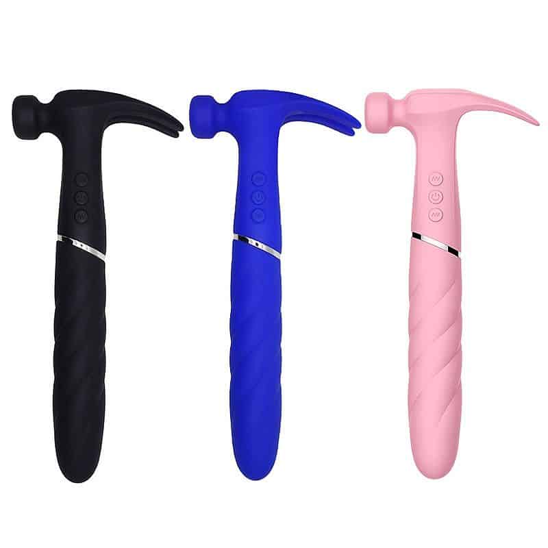 Vibrador de ponto g e clitóris em silicone no formato de martelo com motor duplo, 21 modos de vibração - Sweet Hammer 2 Vibrador de ponto g e clitóris em silicone no formato de martelo com motor duplo, 21 modos de vibração - Sweet Hammer - Imagem 2